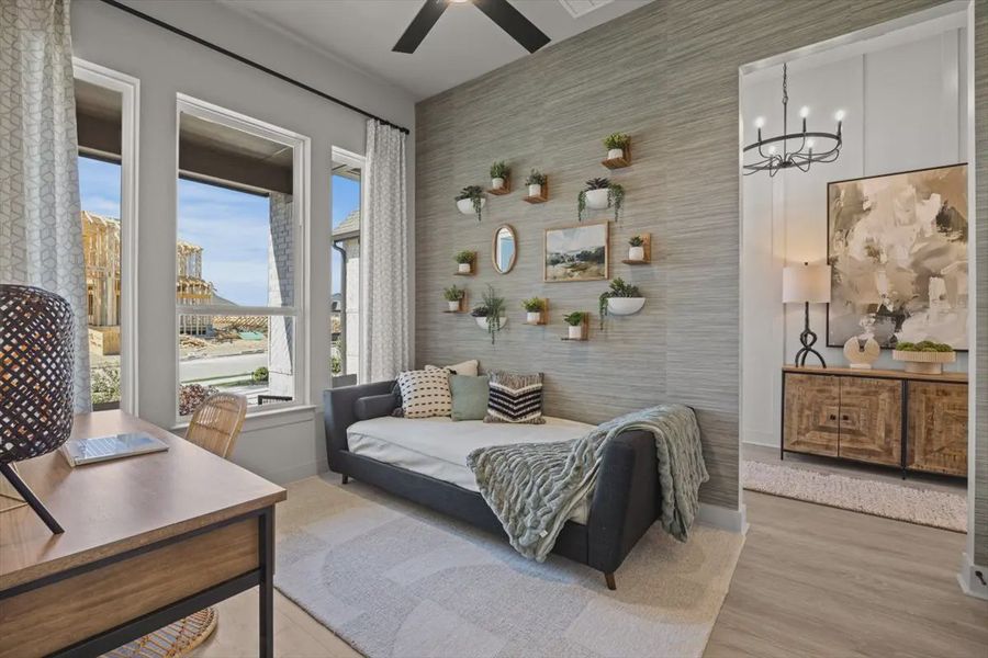 Representative furnished interior of a home built from the Malia by Chesmar Homes in Lariat, Liberty Hill (Image 8).