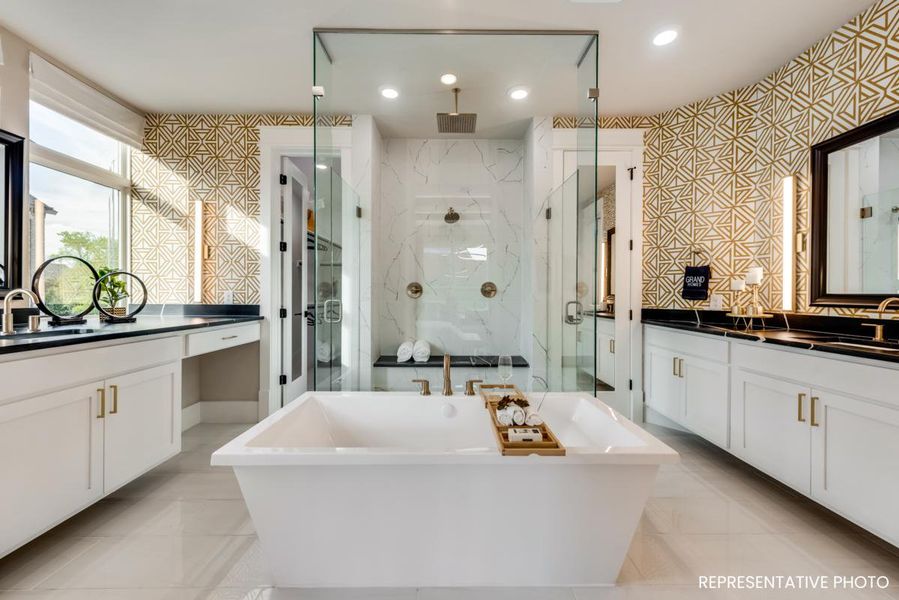 Furnished interior view inside a new home in Creekside at Elevon, Lavon (Image 12).