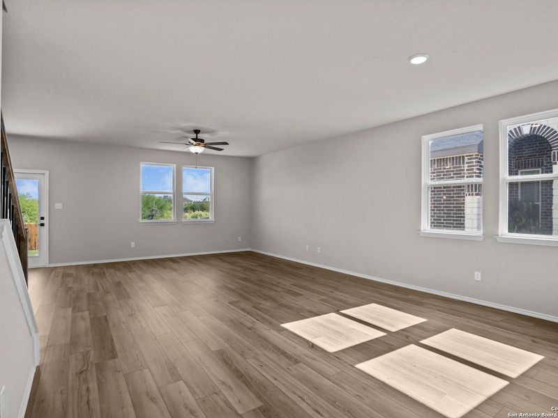 Spacious, unfurnished interior of a new home in Horizon Pointe, Converse (Image 15). Spacious, unfurnished interior of a new home in Horizon Pointe, Converse (Image 15).