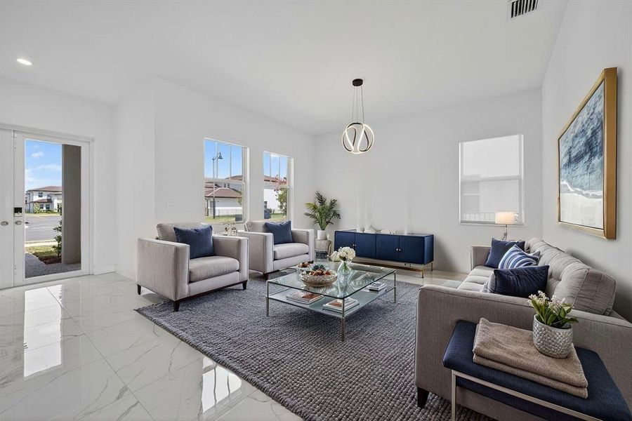 Furnished interior view inside a new home in , Davie (Image 17).