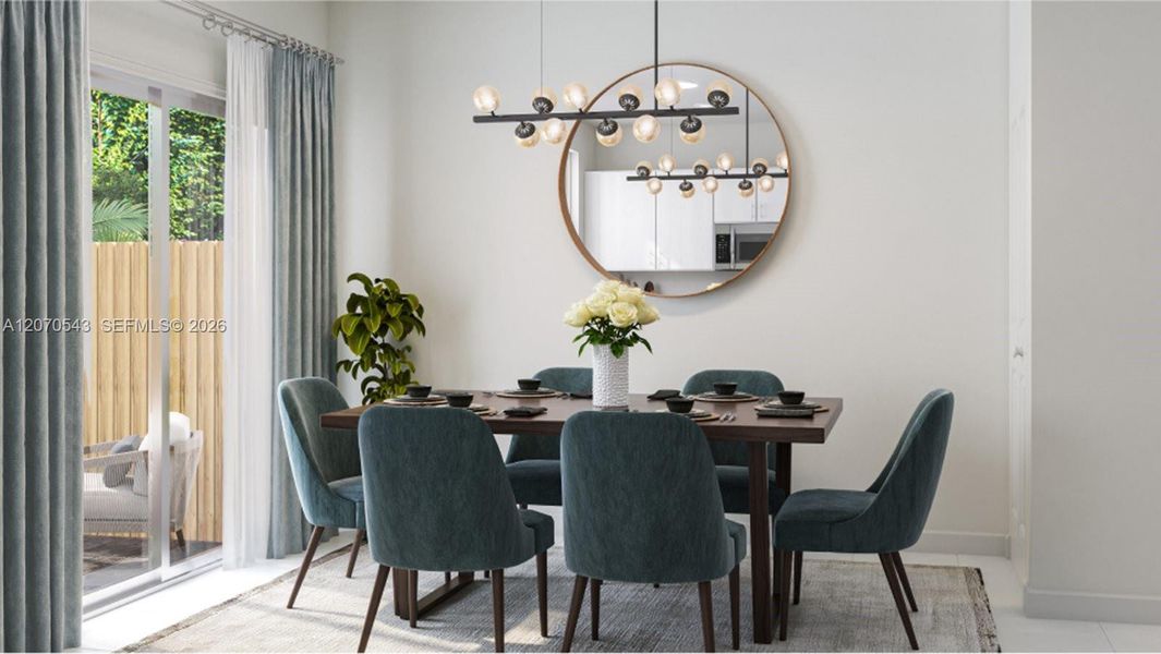 Furnished interior view inside a new home in Villas De San Diego, Miami (Image 4).