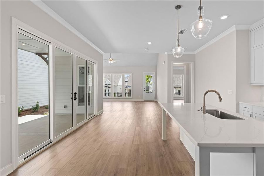 Furnished interior view inside a new home in Promenade at Sawnee Village, Cumming (Image 9).