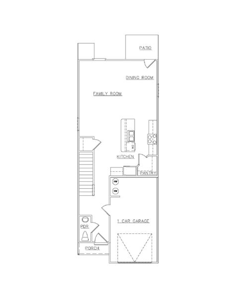 2D floor plan layout for the Jade I - Townhomes by Dream Finders Homes in Carolina, Palmetto, GA (Image 2). 2D floor plan layout for the Jade I - Townhomes by Dream Finders Homes in Carolina, Palmetto, GA (Image 2).