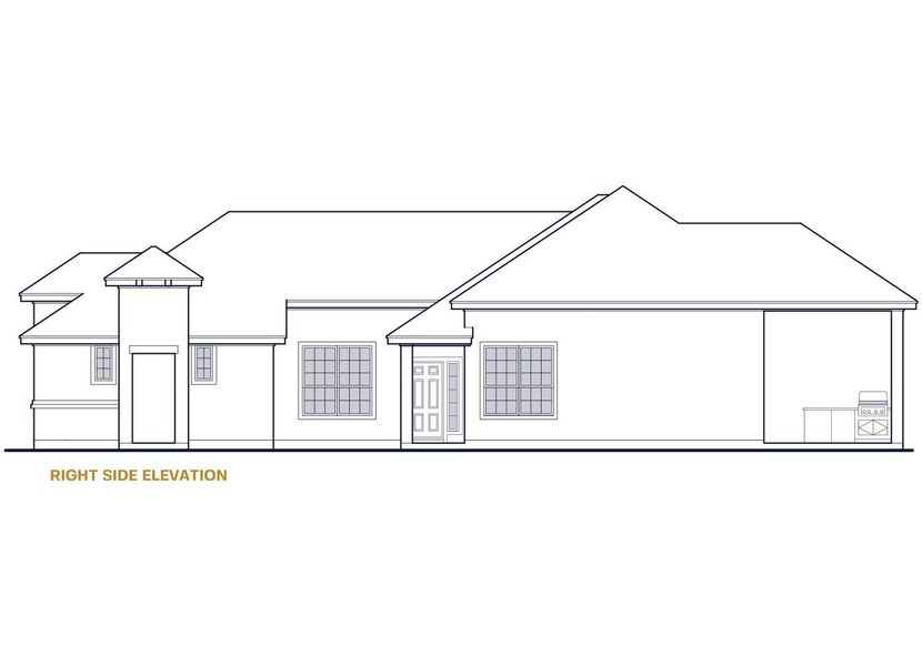 Front exterior of a new home in Cimarron Hills – Villas & Country Club, Georgetown, TX, highlighting curb appeal (Image 18).