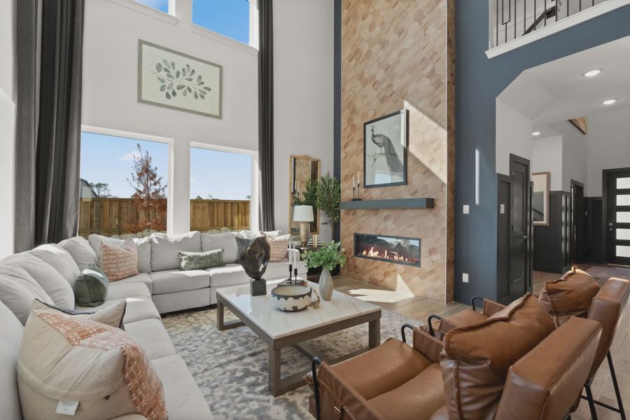 Representative furnished interior of a home built from the Pebble Beach by Chesmar Homes in Riceland Alley Loads, Mont Belvieu (Image 4).