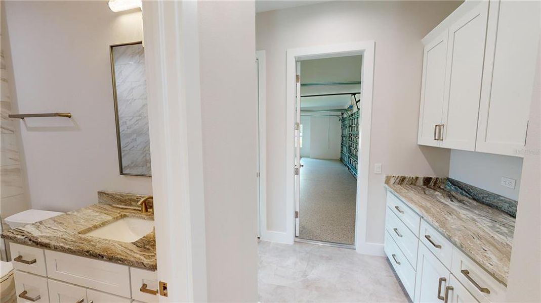 Guest bath 2 and garage foyer Guest bath 2 and garage foyer