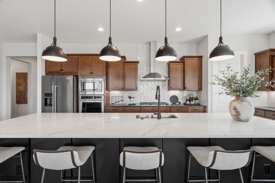 Representative furnished interior of a home built from the Ferrara by Pulte Homes in Hilltop at Inspiration, Aurora (Image 17).
