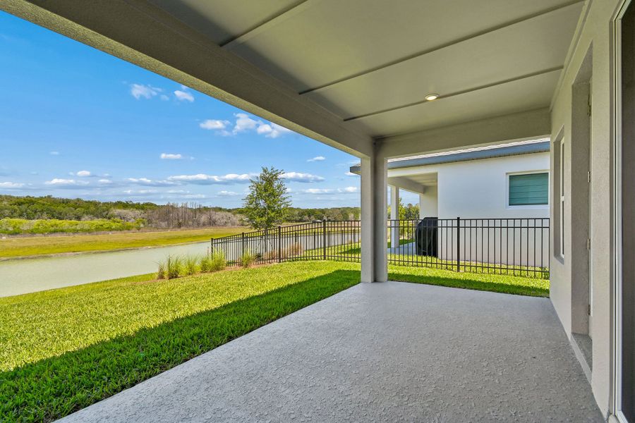 Representative exterior details of a home built from the The Northglen by David Weekley Homes in Palmeras at Crossprairie – The Grove Collection, St. Cloud (Image 3).