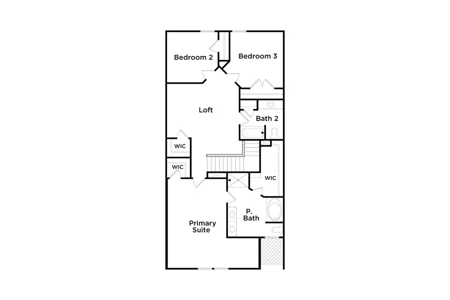2D floor plan layout of this home in Bowers Farm Townhomes, McDonough, GA (Image 4). 2D floor plan layout of this home in Bowers Farm Townhomes, McDonough, GA (Image 4).