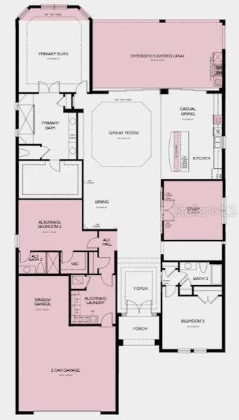 Structural options added include: Study, bay window in primary suite, gourmet kitchen, extended covered lanai with a full kitchen, tandem garage, tray ceilings, 8' interior doors throughout, pool, and spa prewire.