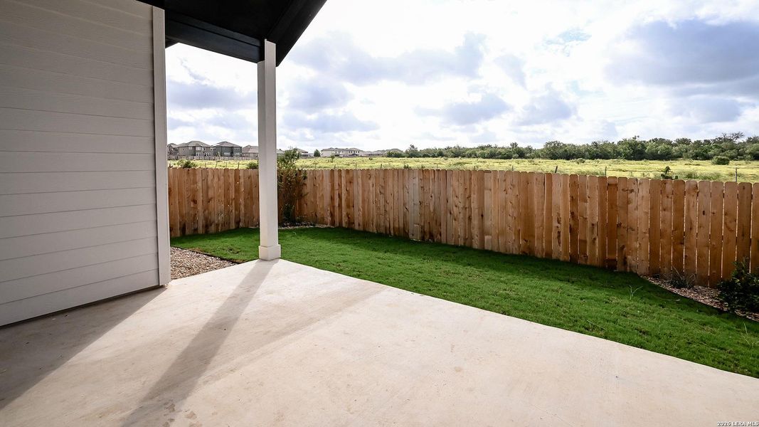 Exterior details and patio area of a home in Legacy at Lake Dunlap, New Braunfels (Image 3).