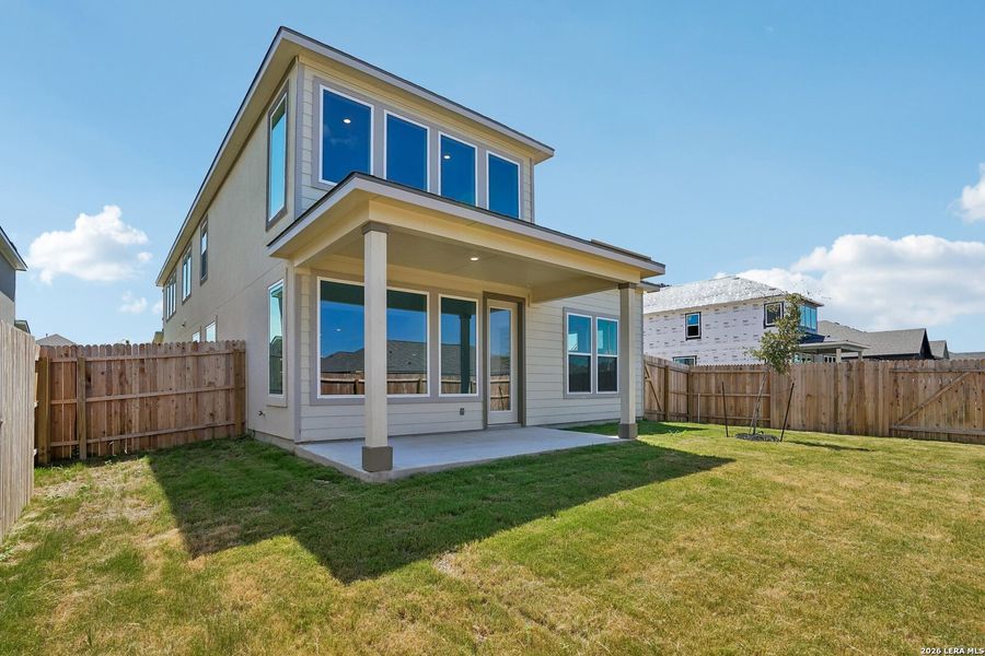 Exterior details and patio area of a home in August Fields, New Braunfels (Image 17).