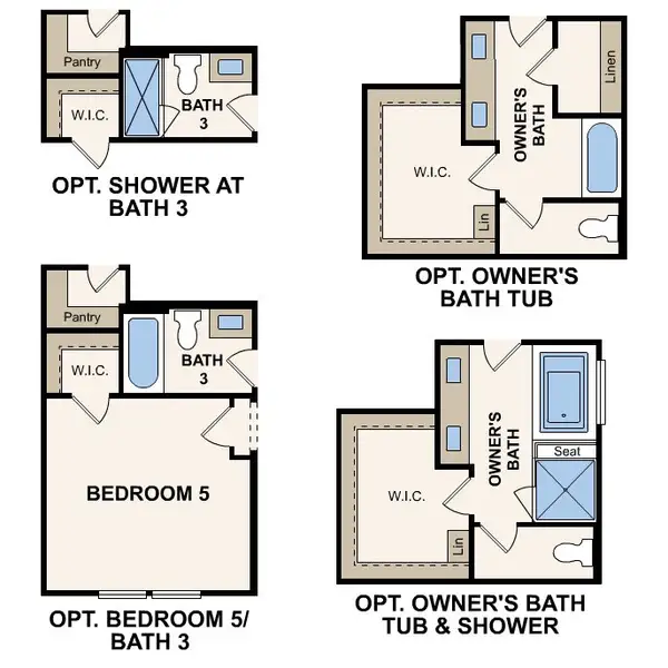 2D floor plan layout for the Lassen by Century Communities in Cloverleaf, Austin, TX (Image 4).