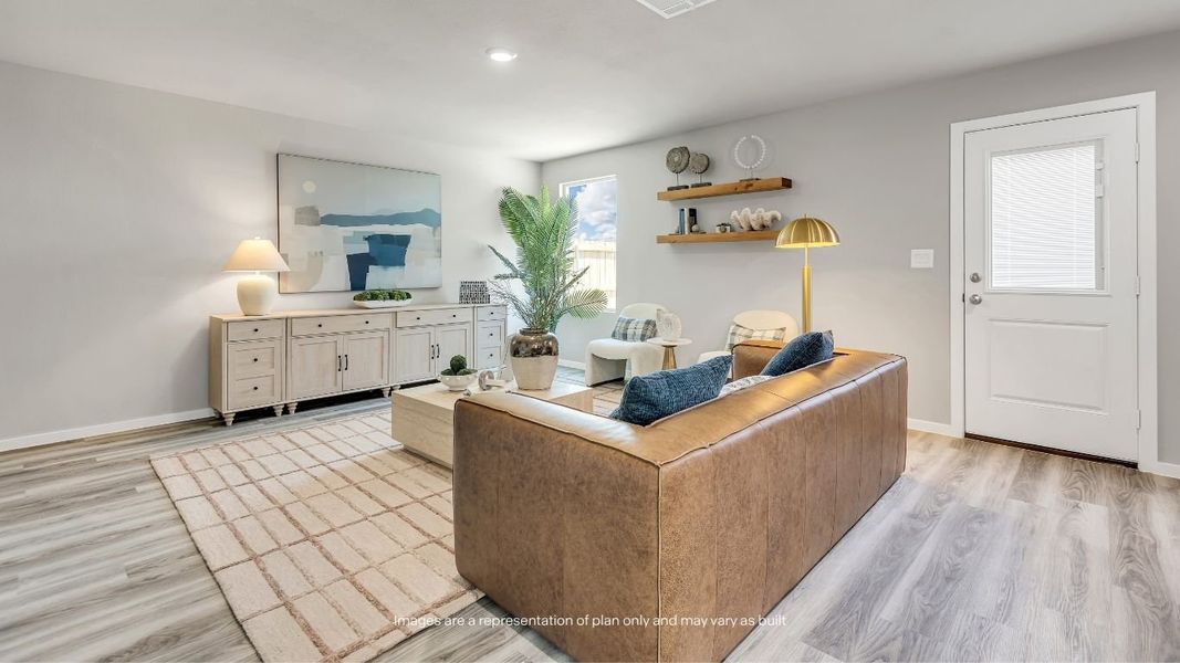 Representative furnished interior of a home built from the Fallow by D.R. Horton in Deer Meadows, Odessa (Image 7).