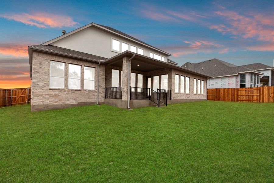 Rear of Home and Private Backyard