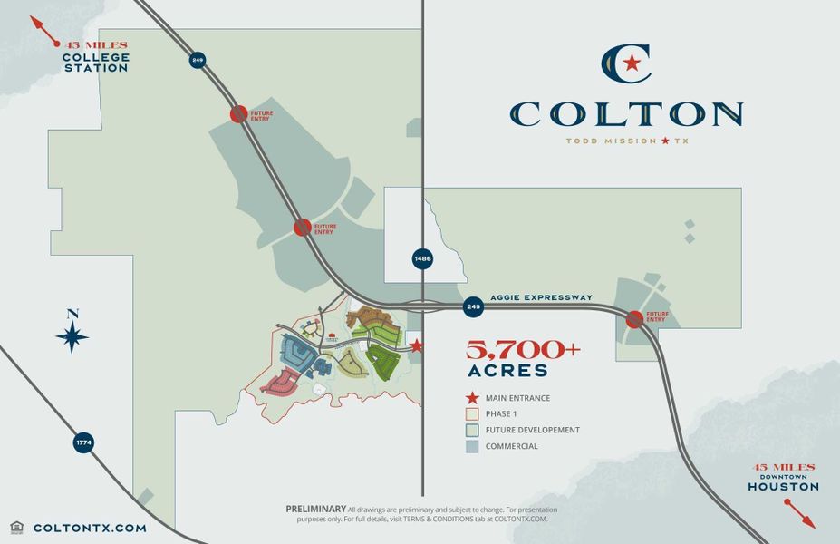 Find your perfect home at COLTON, a 5,700-acre master-planned community in Todd Mission, TX. Embrace country living with uniquely crafted single-family homes in a serene, nature-filled setting. Find your perfect home at COLTON, a 5,700-acre master-planned community in Todd Mission, TX. Embrace country living with uniquely crafted single-family homes in a serene, nature-filled setting.