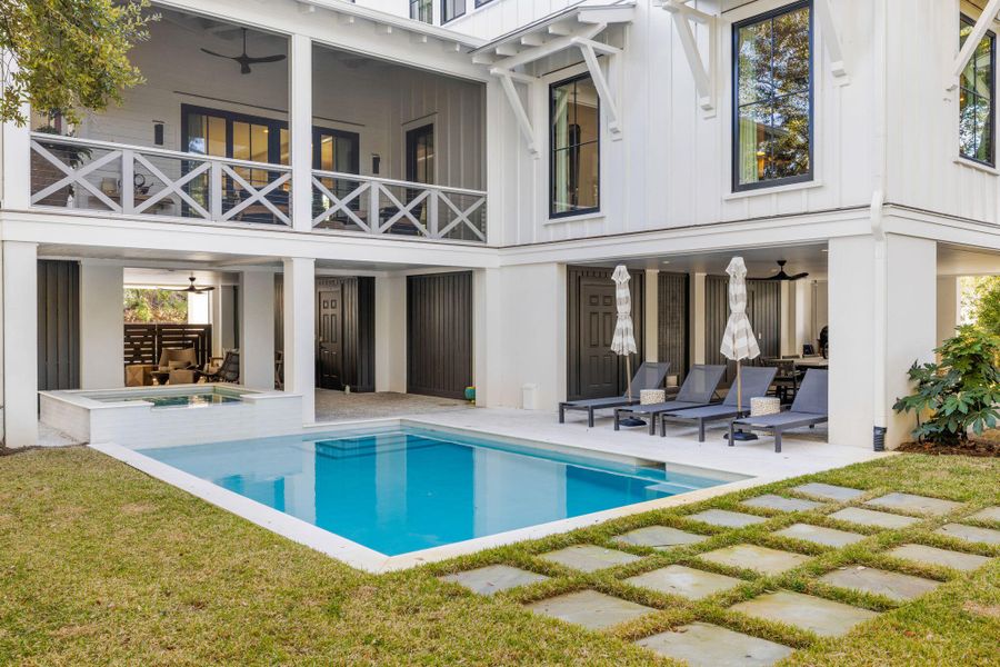 Exterior details and patio area of a home in , Sullivan's Island (Image 23). Exterior details and patio area of a home in , Sullivan's Island (Image 23).