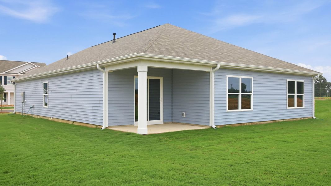Exterior details and patio area of a home in Bynum Farms, Farmville (Image 4).