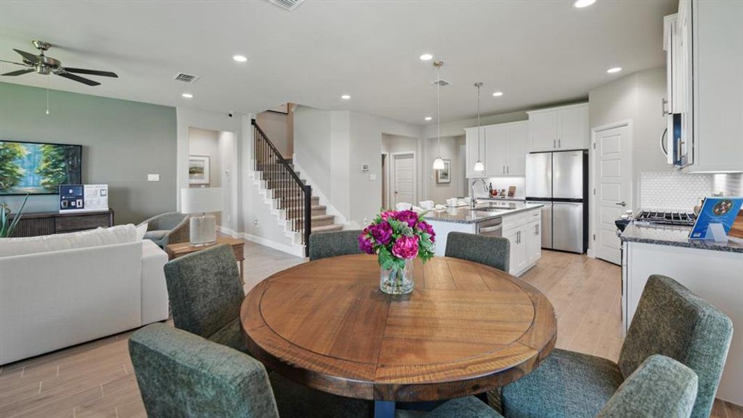 Furnished interior view inside a new home in Rock Creek Ranch, Fort Worth (Image 6). Furnished interior view inside a new home in Rock Creek Ranch, Fort Worth (Image 6).