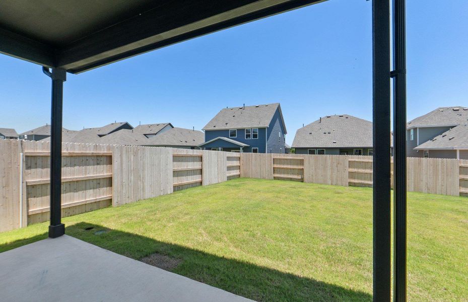 Exterior details and patio area of a home in Patterson Ranch, Georgetown (Image 19). Exterior details and patio area of a home in Patterson Ranch, Georgetown (Image 19).