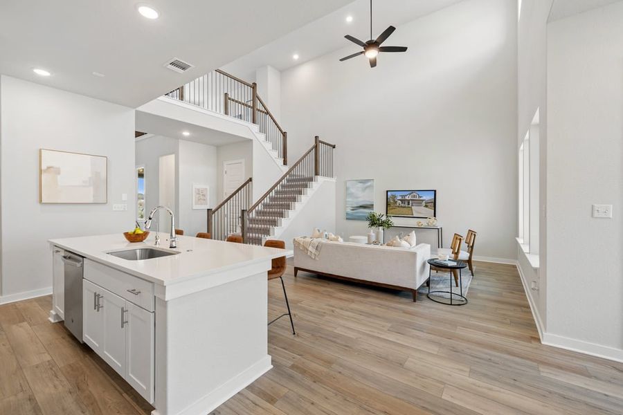 Furnished interior view inside a new home in Park Collection at Lariat, Liberty Hill (Image 17).
