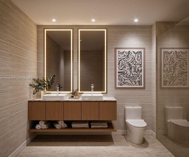 Furnished interior view inside a new home in Shoma Bay, North Bay Village (Image 10).