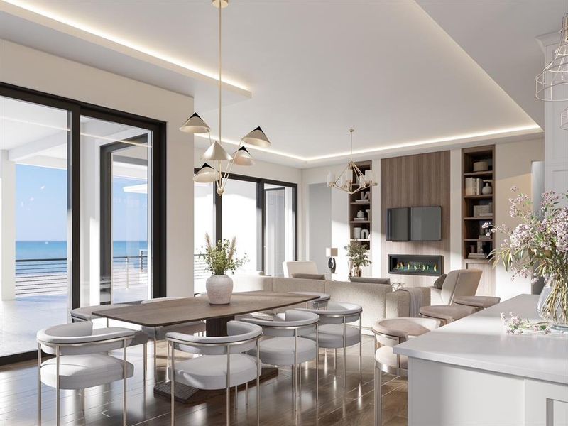 Furnished interior view inside a new home in , Belleair Beach (Image 9).