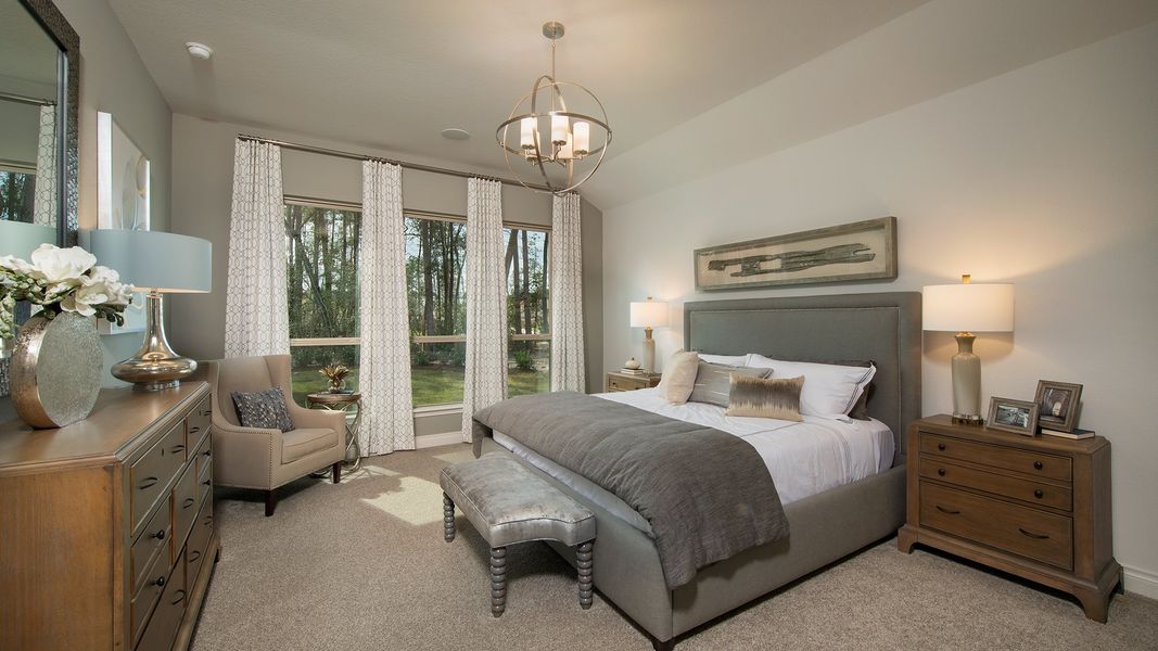 Representative furnished interior of a home built from the 2935M by Perry Homes in Lakes of Cane Island, Katy (Image 12).