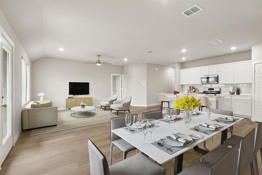 Open Floor Plan in the Emmy II home plan by Trophy Signature Homes - REPRESENTATIVE PHOTO