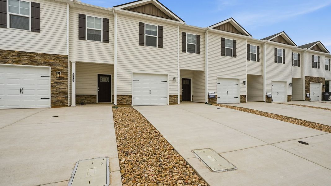 Front exterior of a new home in Fieldcrest Acres Townhomes, Blountville, TN, highlighting curb appeal (Image 2).