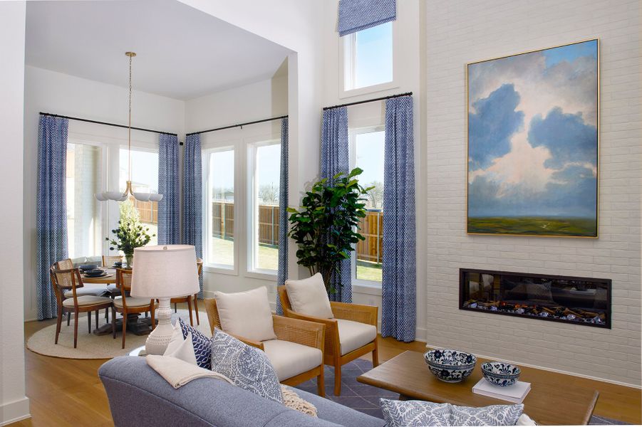 Representative furnished interior of a home built from the Benbrook - SH 4459 by Shaddock Homes in Grand Oaks at Green Meadows - 50', Celina (Image 12). Representative furnished interior of a home built from the Benbrook - SH 4459 by Shaddock Homes in Grand Oaks at Green Meadows - 50', Celina (Image 12).
