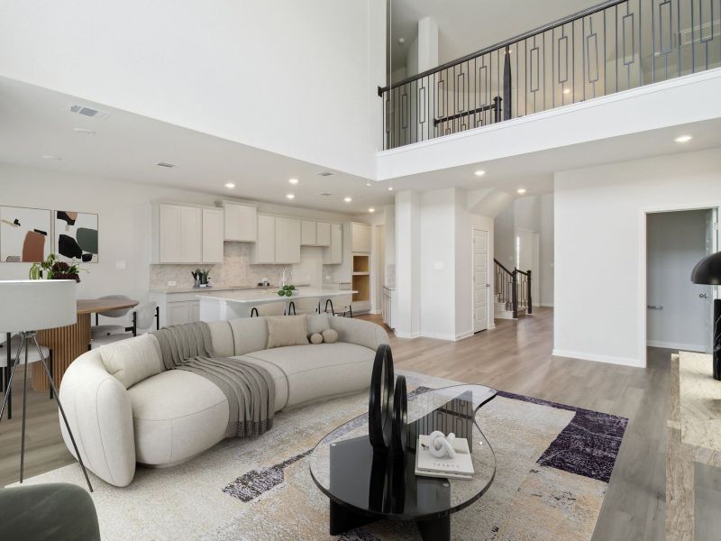 Furnished interior view inside a new home in Arcadia Ridge - Classic Series, San Antonio (Image 4).