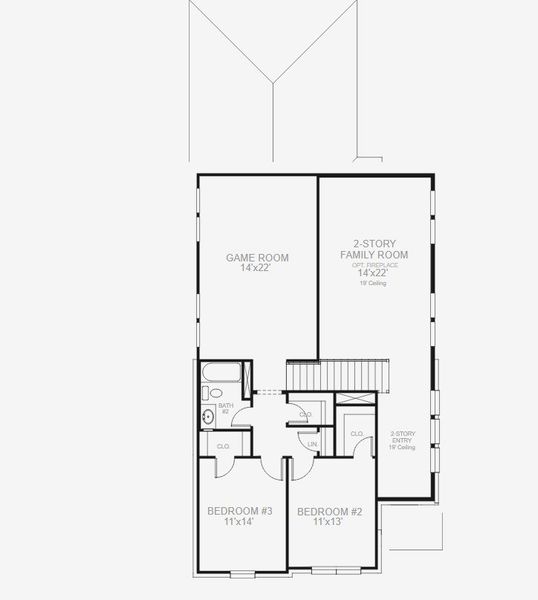 2D floor plan layout for the 2321W by Perry Homes in Bridgeland Central 40', Cypress, TX (Image 3). 2D floor plan layout for the 2321W by Perry Homes in Bridgeland Central 40', Cypress, TX (Image 3).