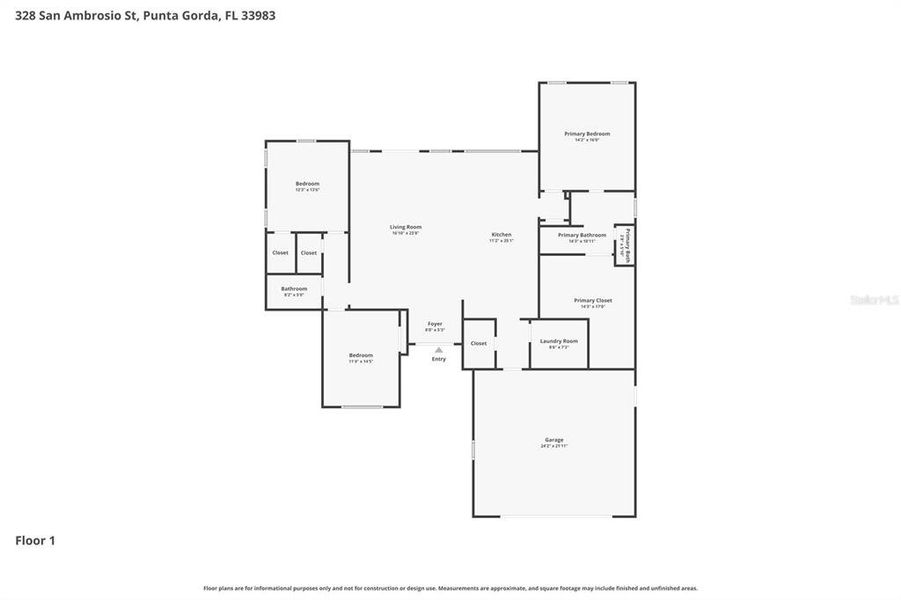 2D floor plan layout of this home in , Punta Gorda, FL (Image 5).