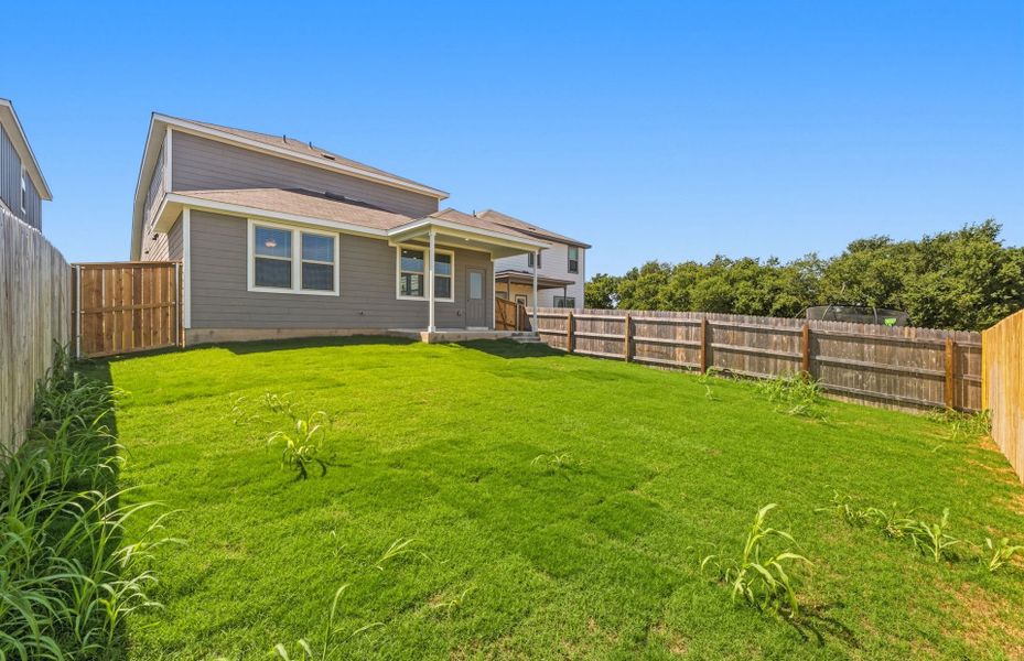 Exterior details and patio area of a home in Sonterra, Jarrell (Image 25).