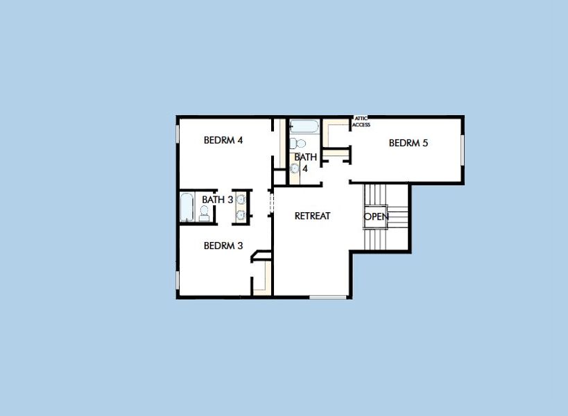 2D floor plan layout for the The Tomball by David Weekley Homes in Briggs Ranch – Signature Legacy Series, San Antonio, TX (Image 3). 2D floor plan layout for the The Tomball by David Weekley Homes in Briggs Ranch – Signature Legacy Series, San Antonio, TX (Image 3).