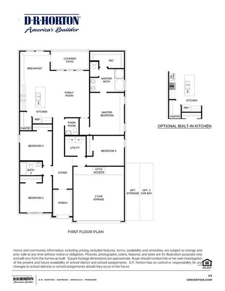 2D floor plan layout of this home in Davis Harbor, League City, TX (Image 2).