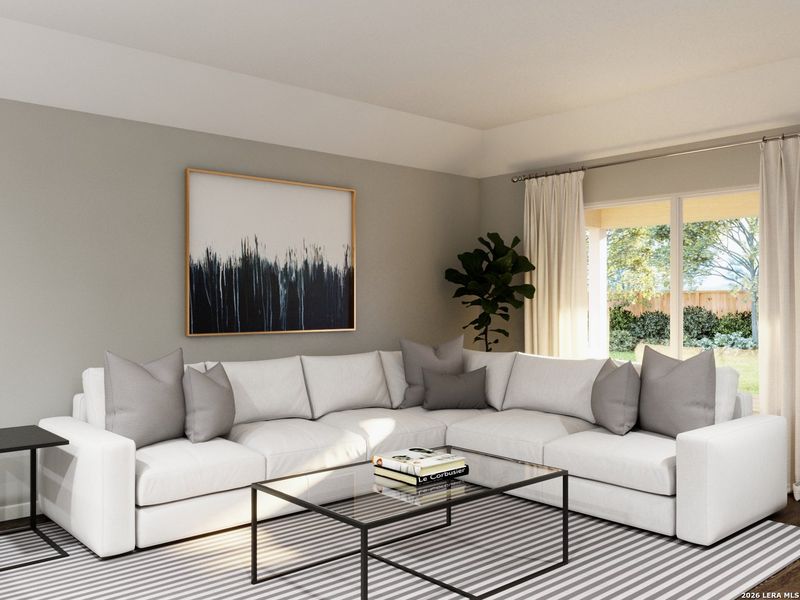 Furnished interior view inside a new home in Cinco Lakes, San Antonio (Image 15). Furnished interior view inside a new home in Cinco Lakes, San Antonio (Image 15).