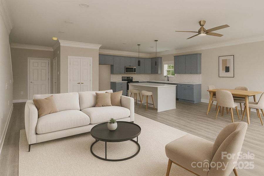 Furnished interior view inside a new home in , Matthews (Image 9).