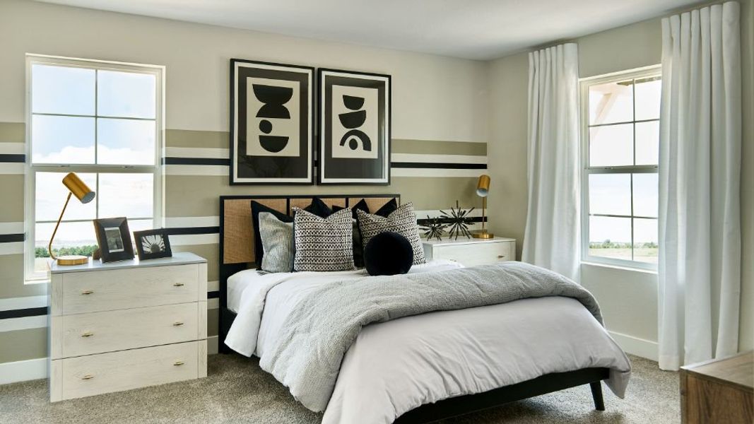 Furnished interior view inside a new home in The Aurora Highlands, Aurora (Image 18). Furnished interior view inside a new home in The Aurora Highlands, Aurora (Image 18).