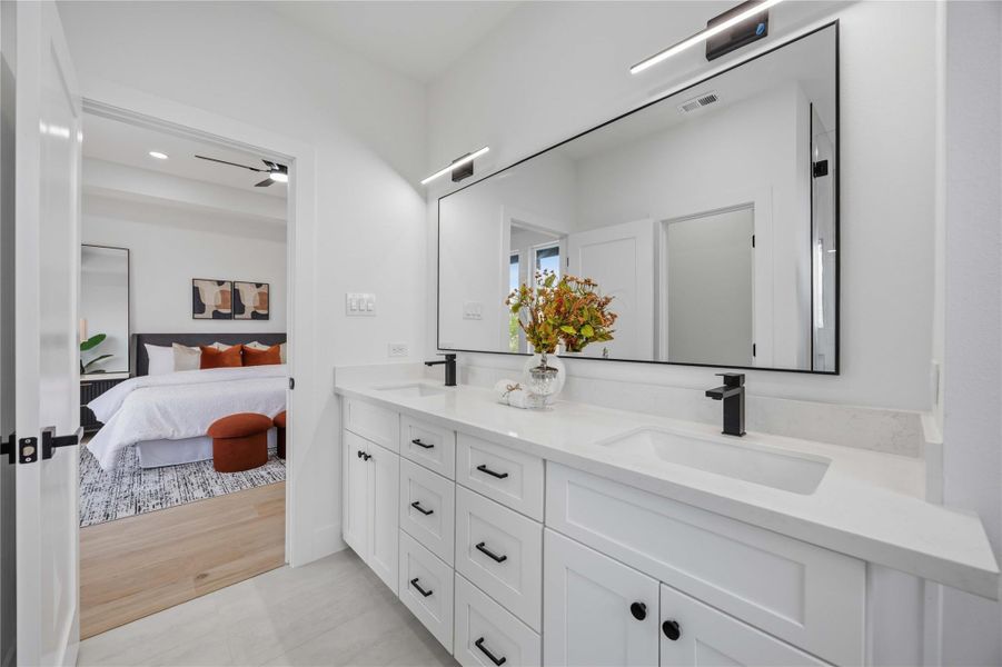 Furnished interior view inside a new home in , Houston (Image 26).