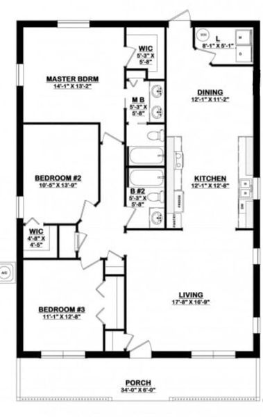 2D floor plan layout of this home in , Okeechobee, FL (Image 2). 2D floor plan layout of this home in , Okeechobee, FL (Image 2).