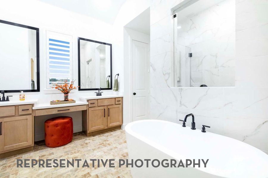 Furnished interior view inside a new home in 6 Creeks at Waterridge, Kyle (Image 24).