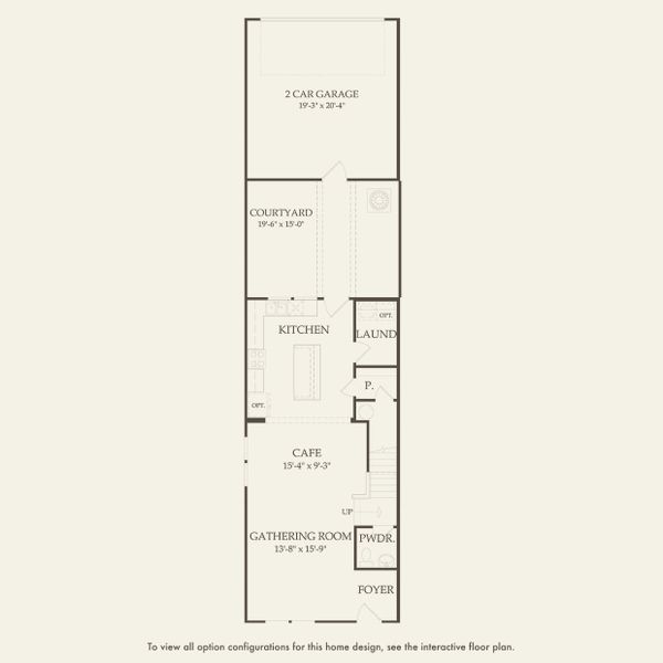 2D floor plan layout for the Foxtail - Exterior Unit by Pulte Homes in Silverleaf Oaks, Winter Garden, FL (Image 3).