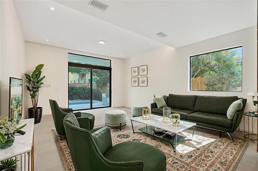 Furnished interior view inside a new home in , Miami (Image 6).