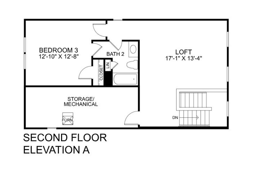 2D floor plan layout for the Palladio 2 Story by Ryan Homes in Albemarle, Hertford, NC (Image 3). 2D floor plan layout for the Palladio 2 Story by Ryan Homes in Albemarle, Hertford, NC (Image 3).