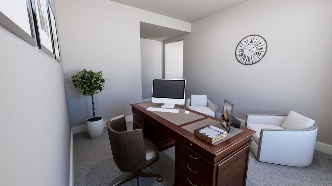 Representative furnished interior of a home built from the Dylan by Tri Pointe Homes in Painted Tree, McKinney (Image 9).