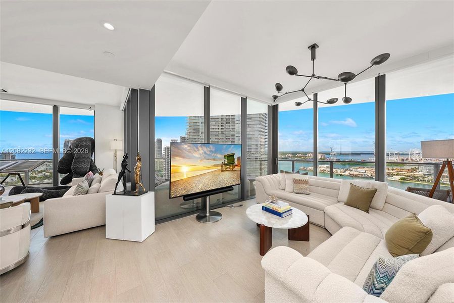 Furnished interior view inside a new home in , Miami Beach (Image 12).
