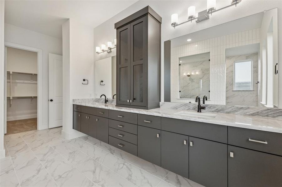 Plenty of room for two in this owner's bath offering timeless finishes!