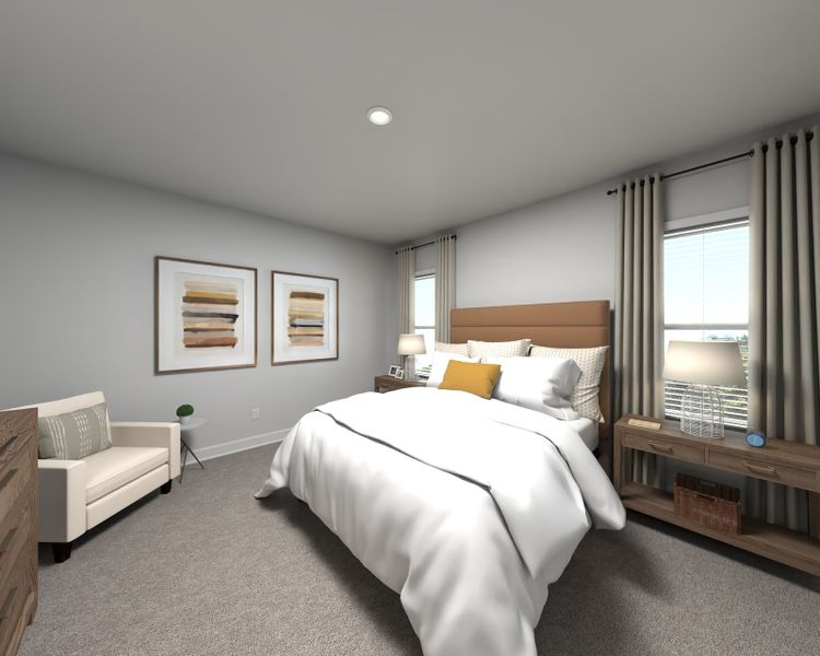 Furnished interior view inside a new home in Cedarcrest Townhomes, Fairview (Image 6).